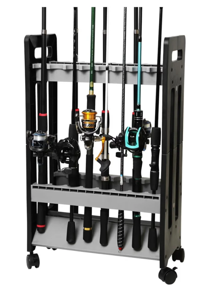 Fishing Rod Holder Rack with Wheels