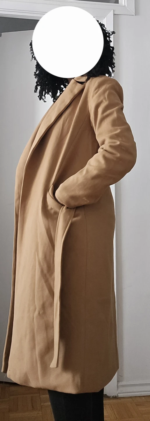 New Camel Longline Coat with Belt - photo 4