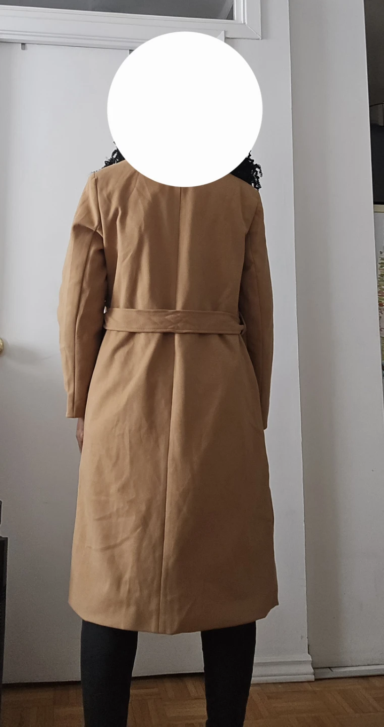New Camel Longline Coat with Belt - photo 5
