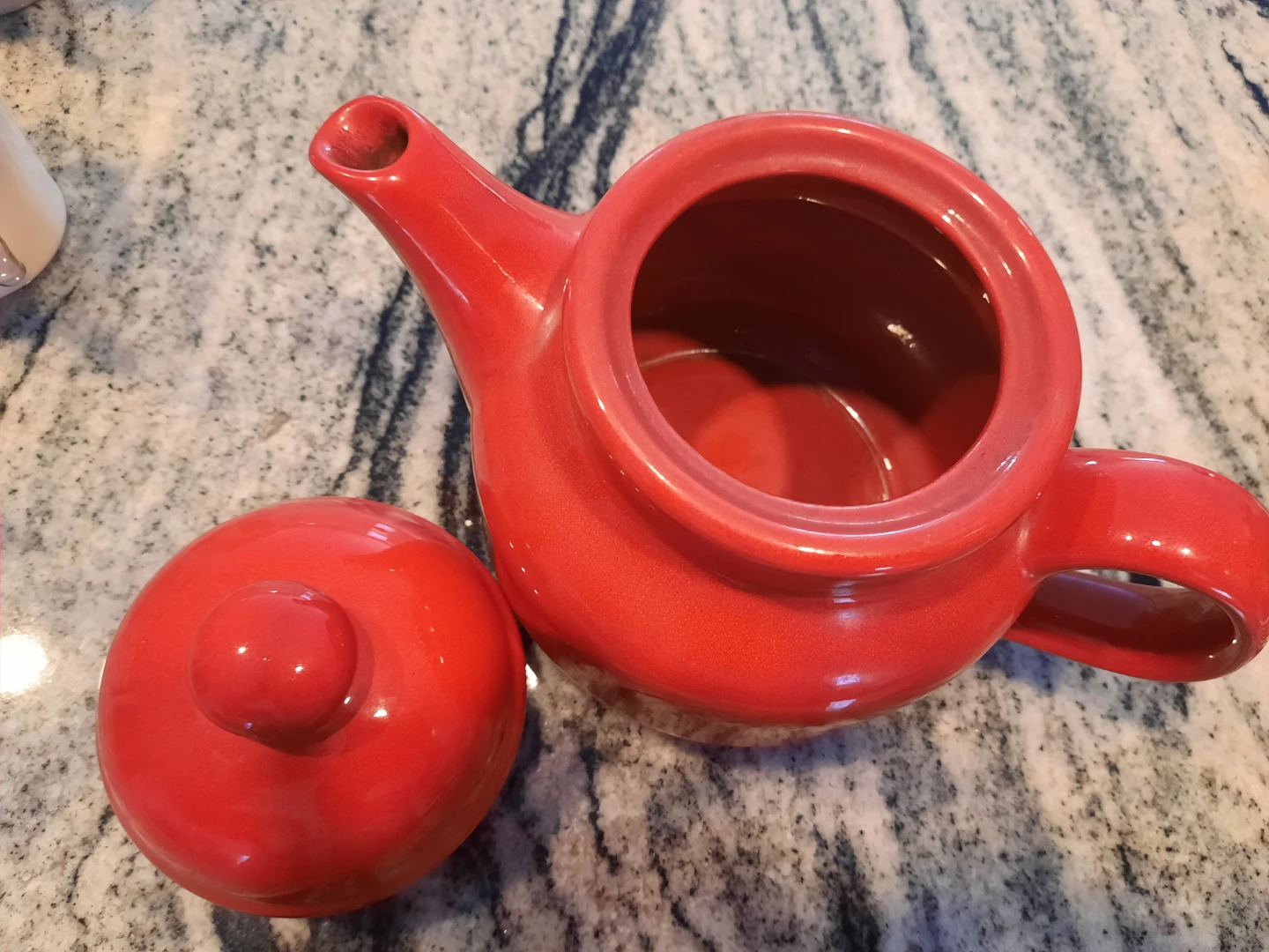 Red Ceramic Teapot and Salt & Pepper Shakers Set - photo 5