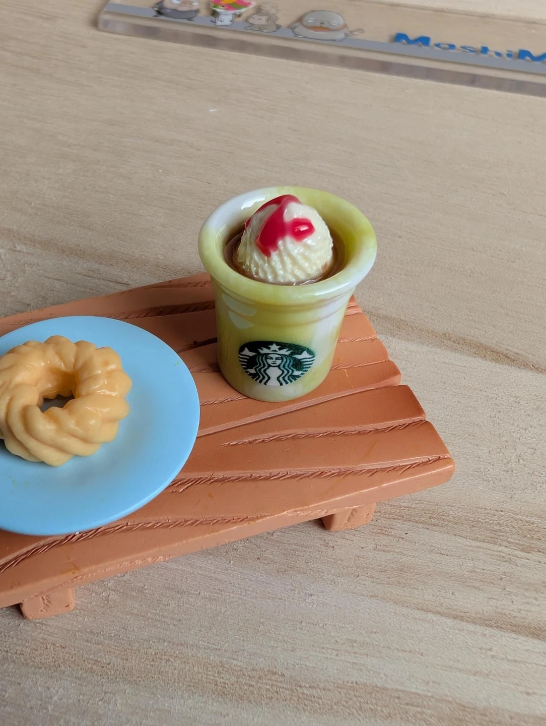 Starbucks Miniature Drink and Donut Set with plate - photo 2