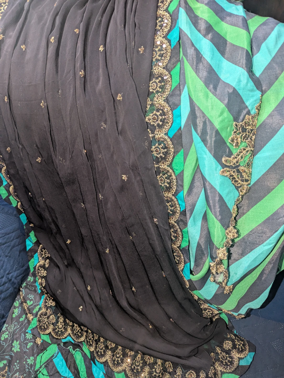 Charizma Black & Green Floral Print Women's Kurti - photo 2