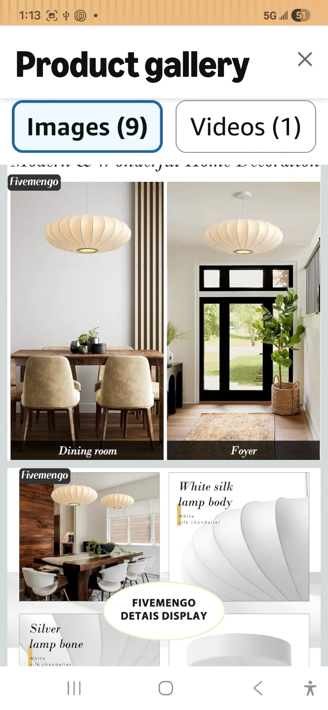 Fivmengo Pendant Light Fixture - photo 5