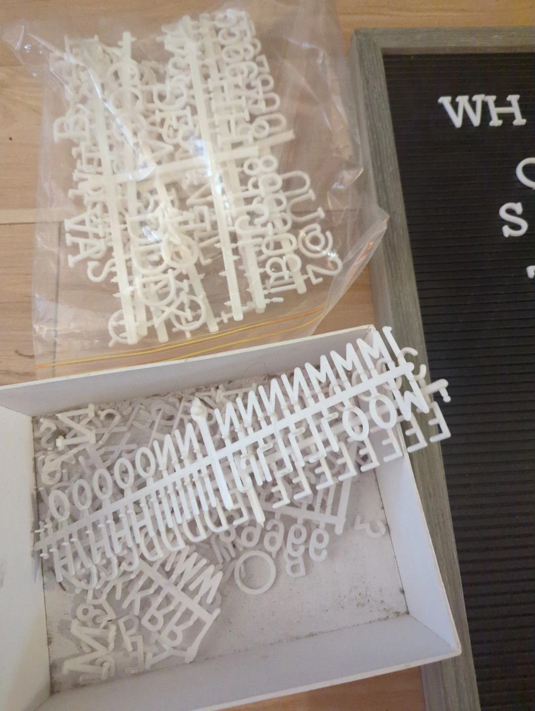 Black Letter Board with White Letters and Numbers - photo 3