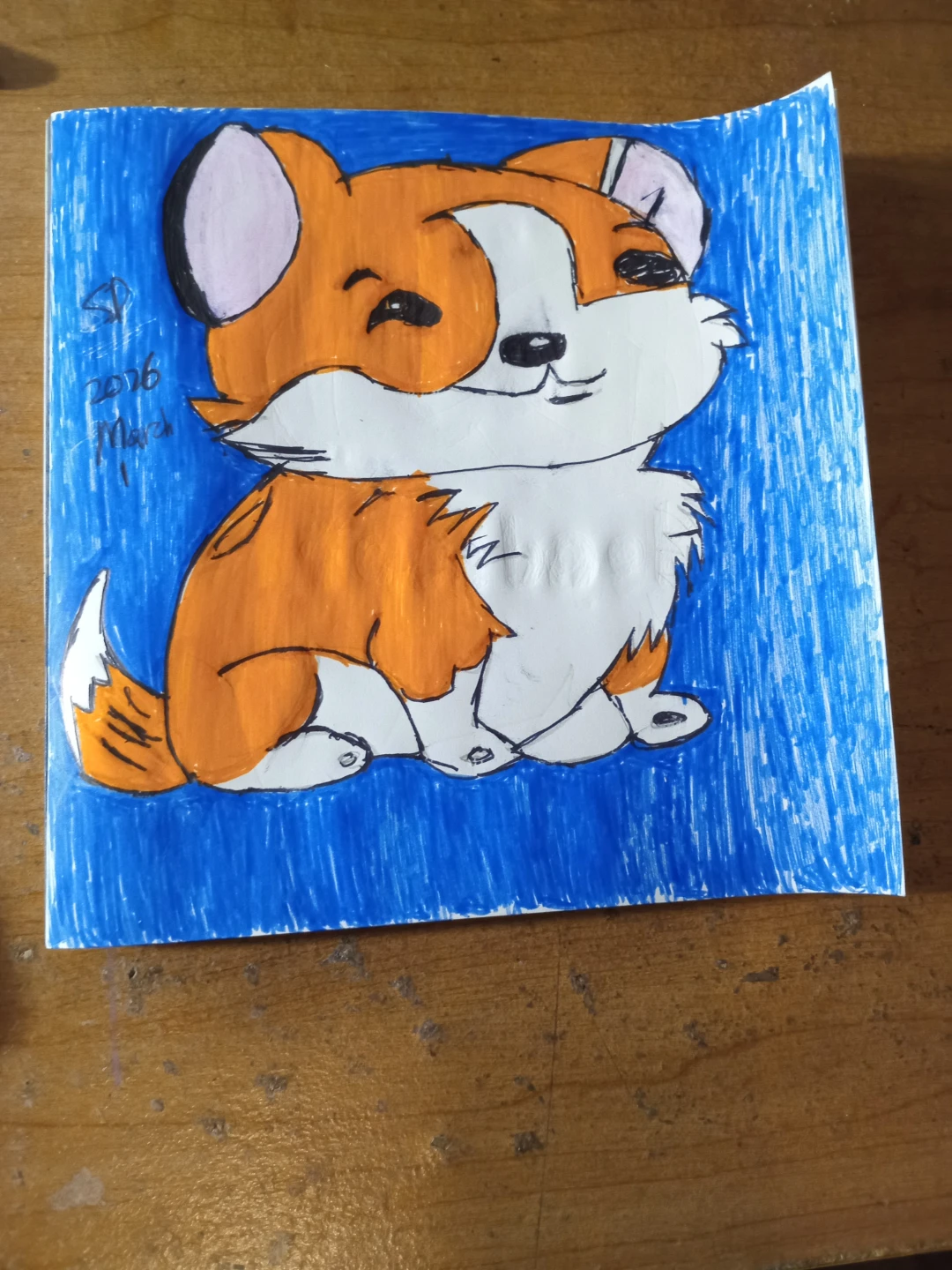 ORANGE DOG PORTRAIT CARTOON DRAWING BY CUSTOM ARTIST SHERWIN - photo 3