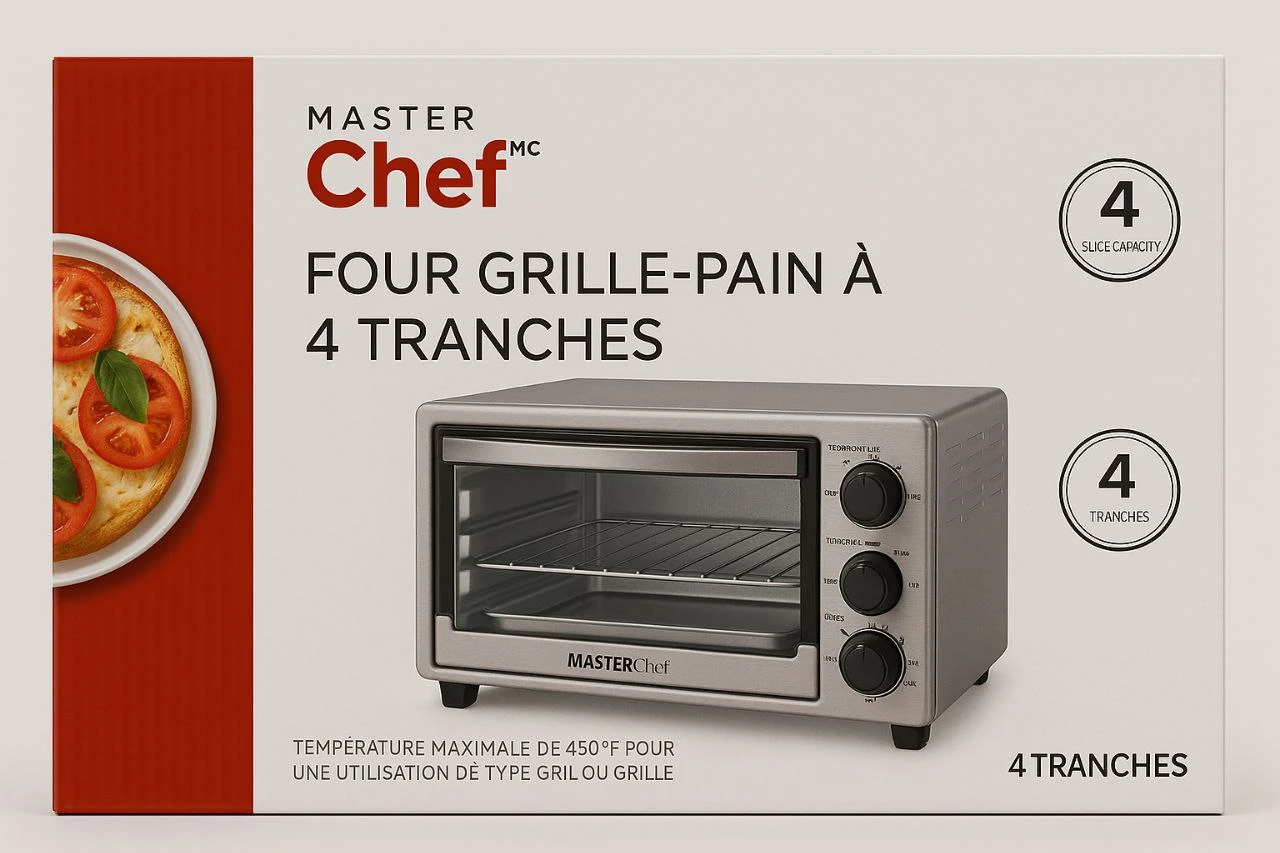Master Chef 4 Slice Toaster Oven
