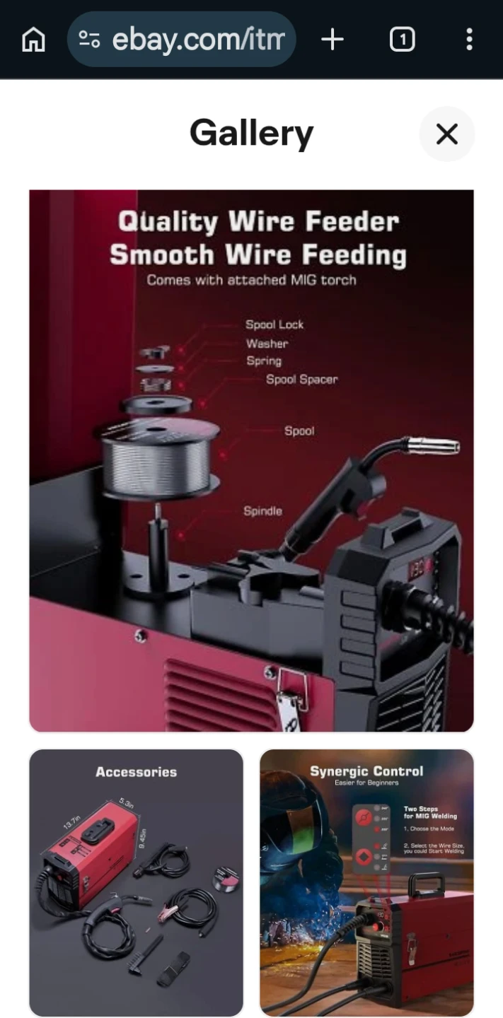 ARCCAPTAIN 130A MIG Welder - 3 in 1 Flux Core/MIG/Lift TIG - photo 4