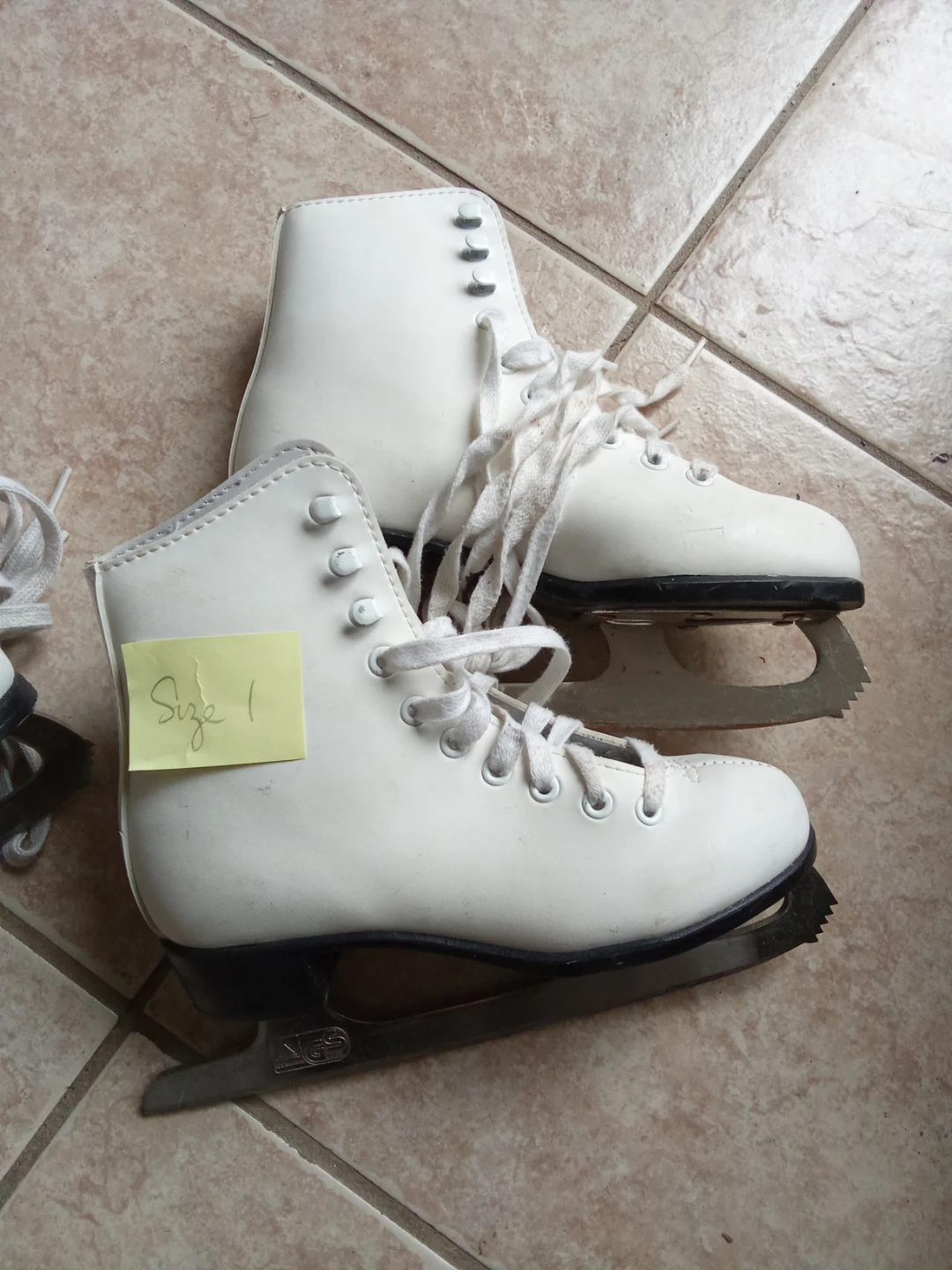 White Figure Skates - Sizes 1, 3, and 4 - photo 2