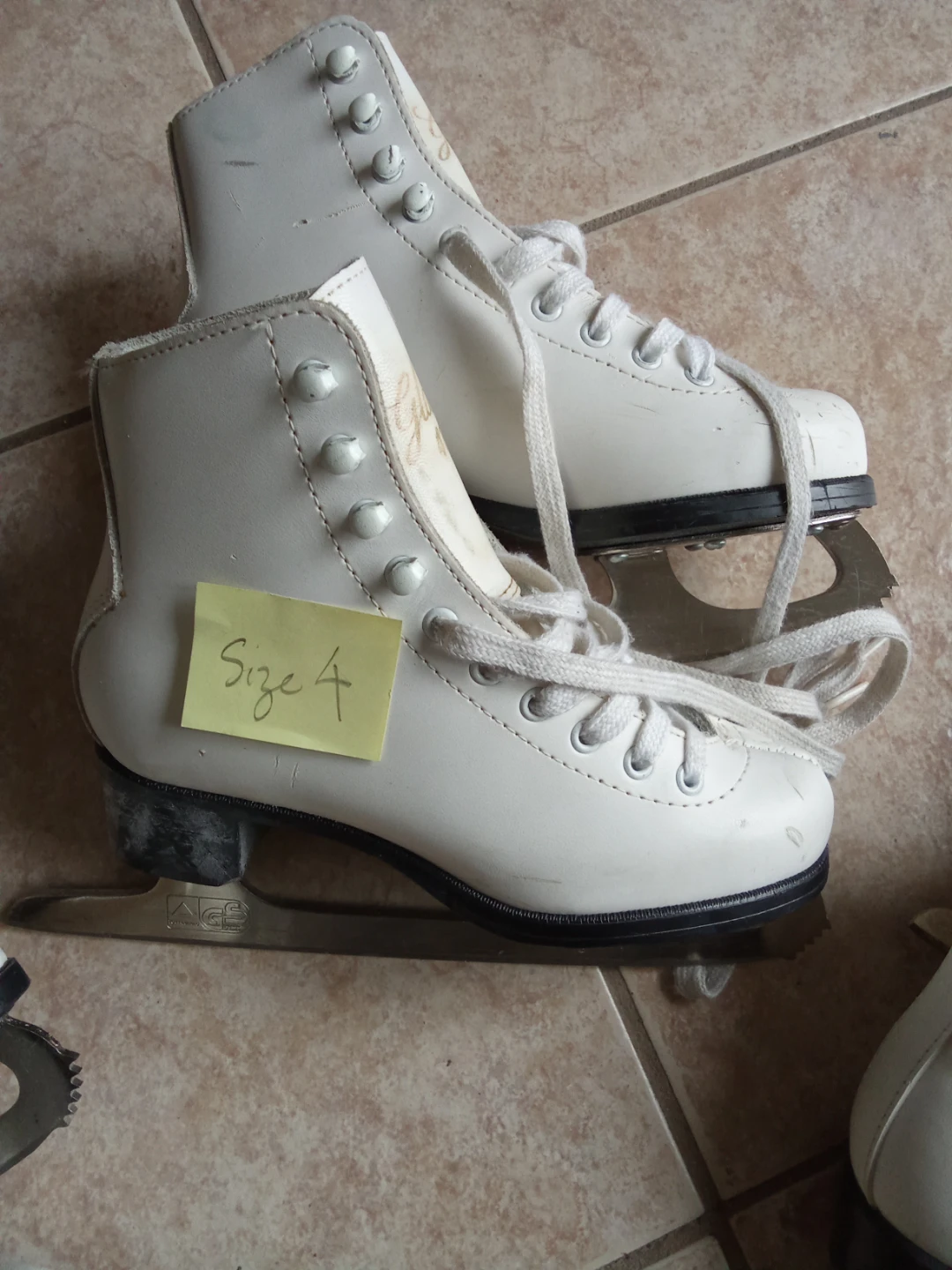 White Figure Skates - Sizes 1, 3, and 4 - photo 4