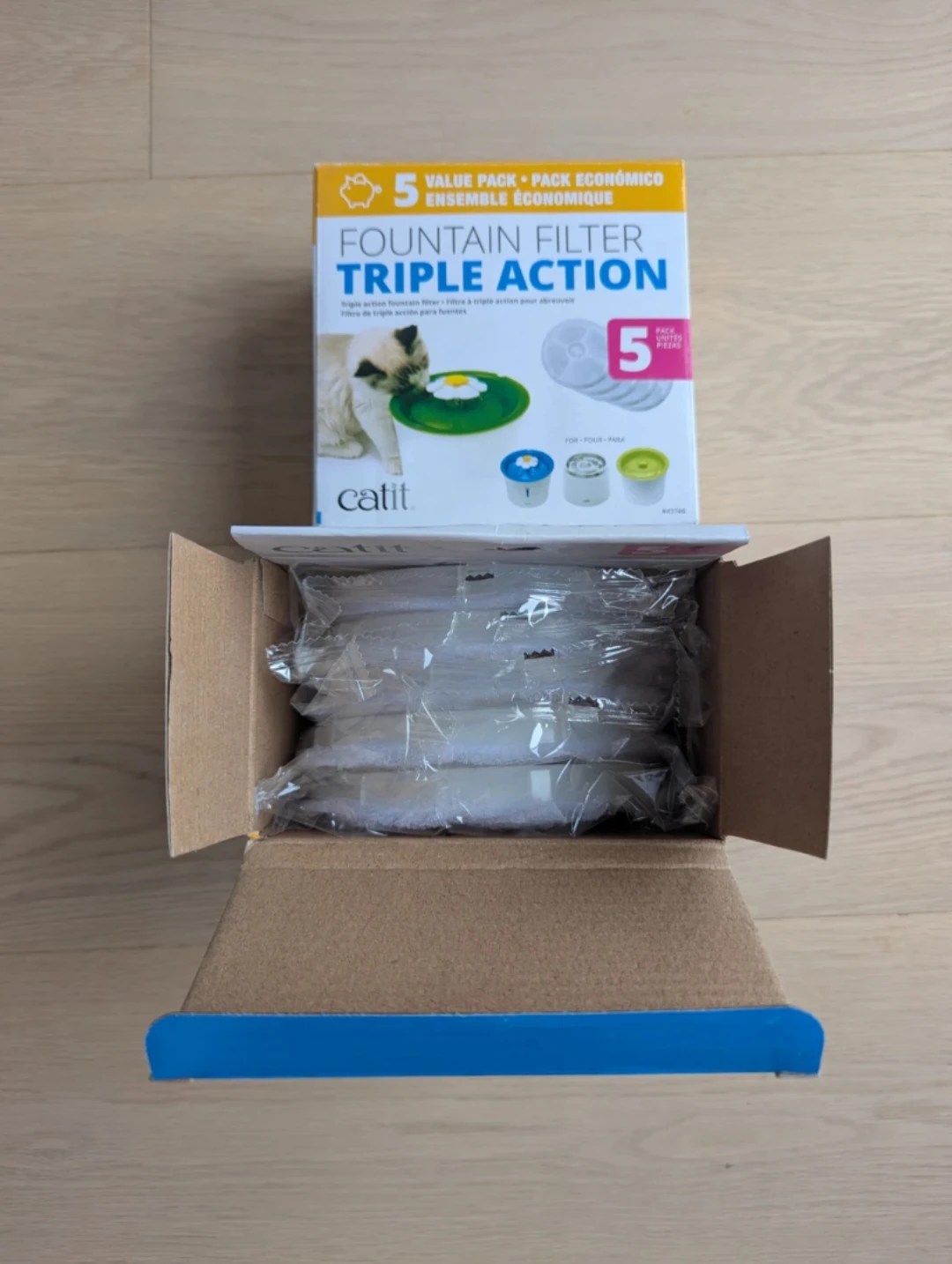 Catit Triple Action Fountain Filter 2 x 5 Pack - photo 2