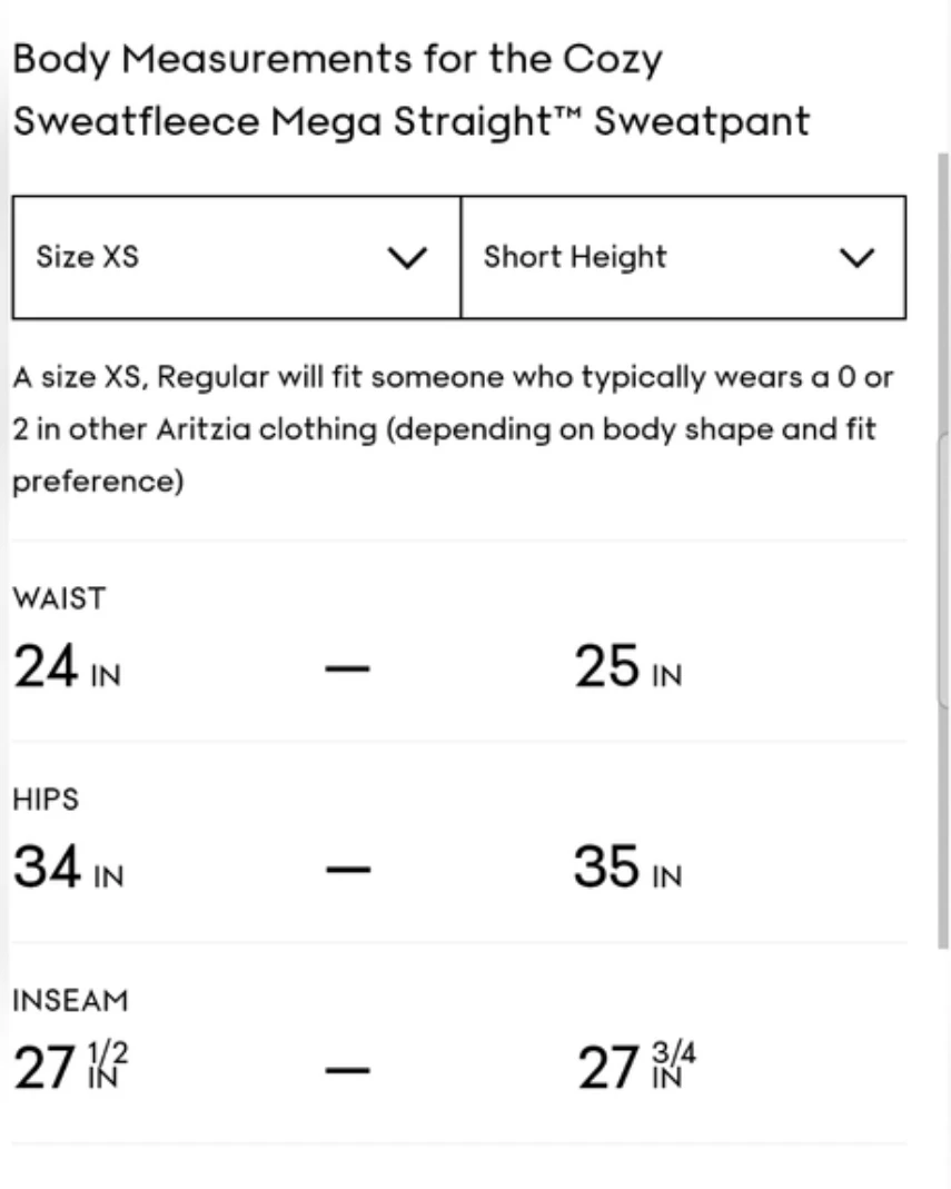 Aritzia mega sweatpant | size xs short - photo 4