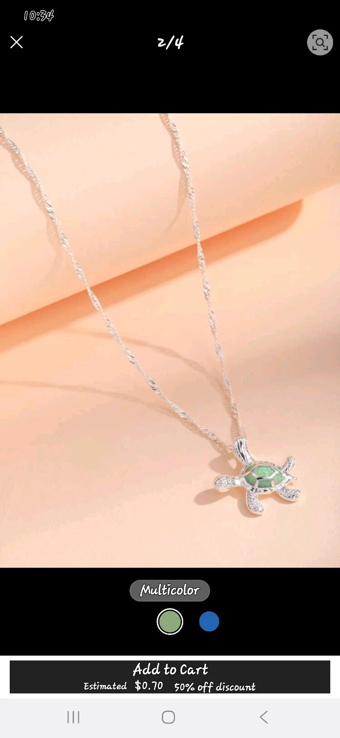 Turtle Necklace with 46cm Chain - photo 2