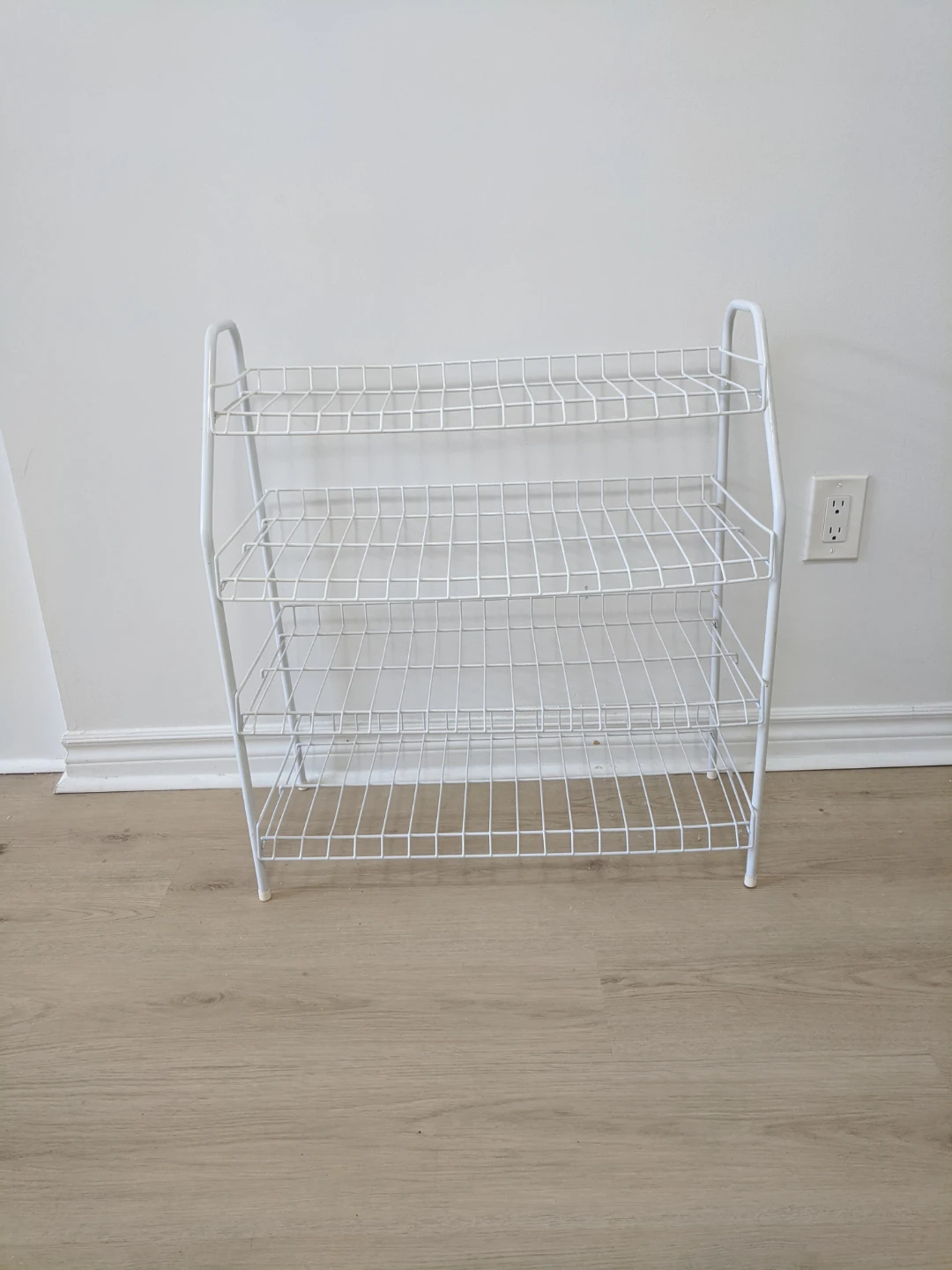 White 4-Tier Wire Shelving Unit