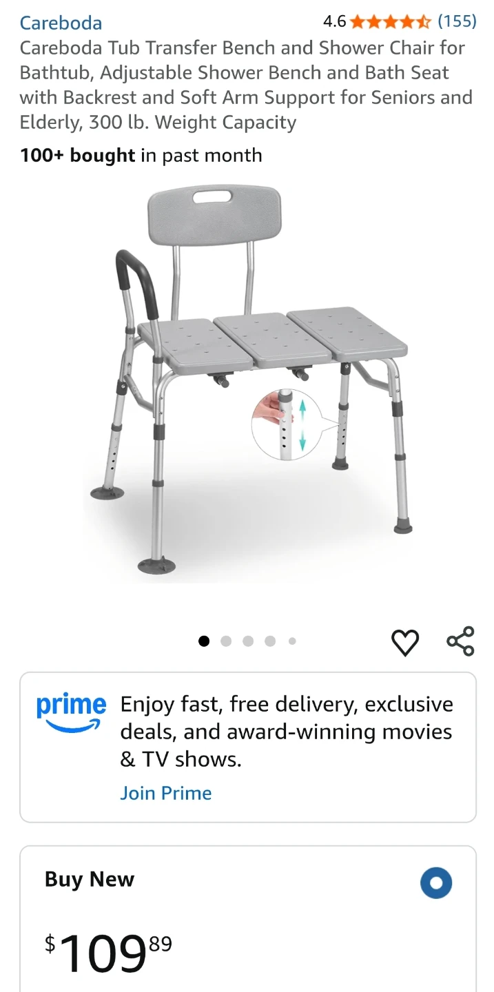 Careboda Shower Chair- Bath Bench - photo 4