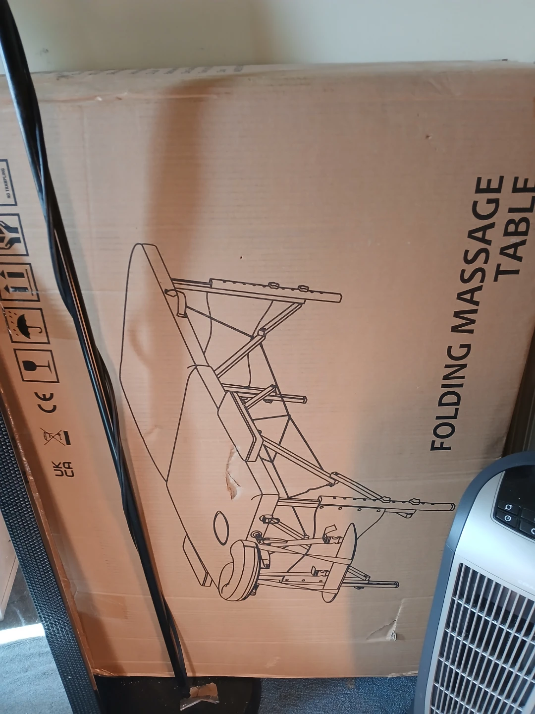 Folding Massage Table - Black