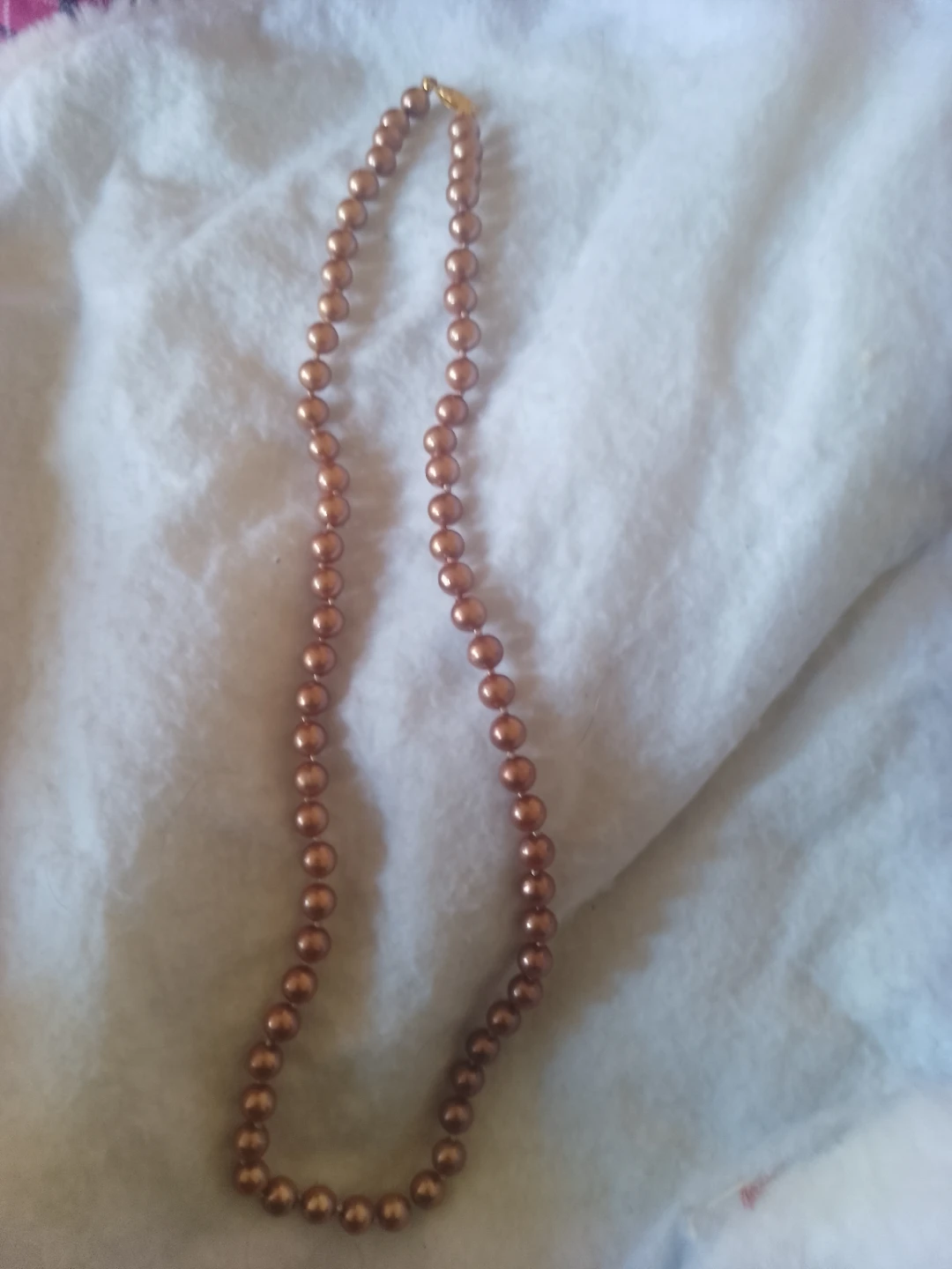 Brown Faux Pearl Necklace
