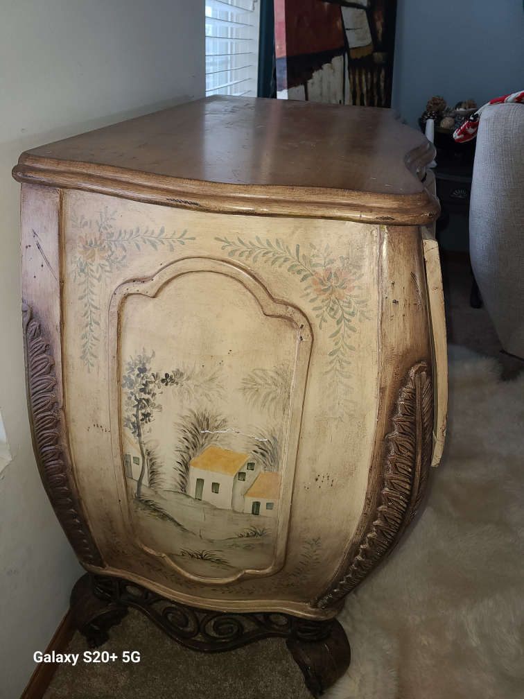 Vintage Hand-Painted Dresser Chest - photo 3