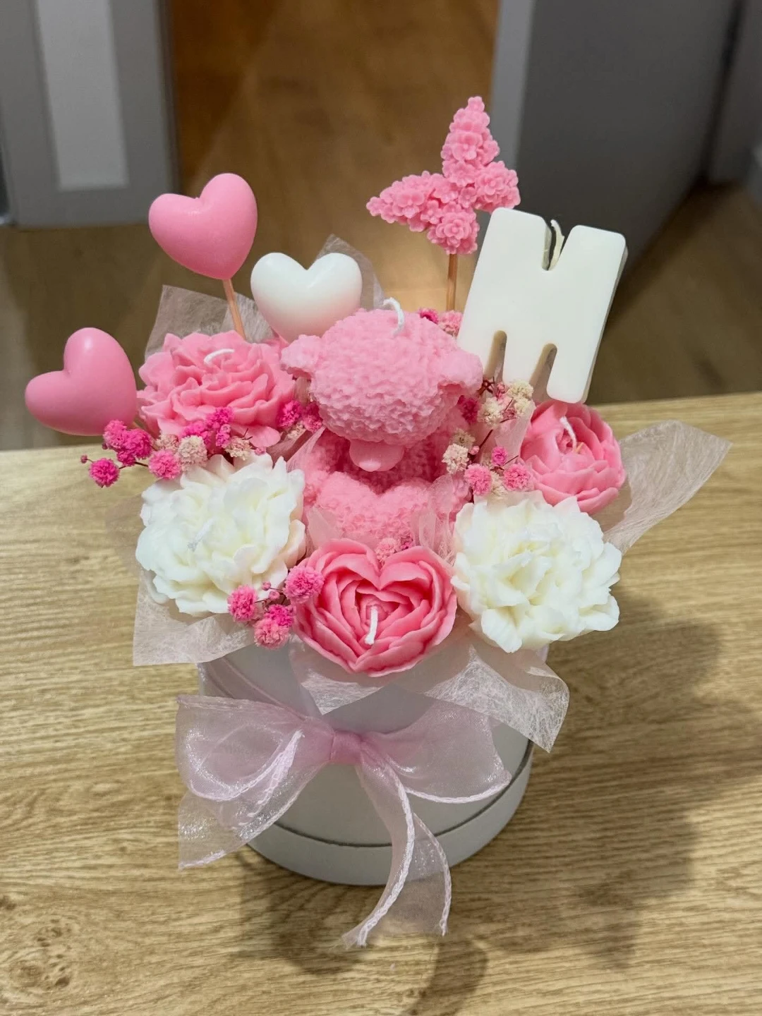 Candle Flower Arrangement