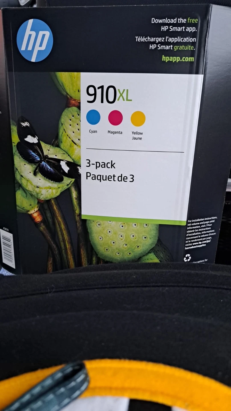 HP 910XL Ink Cartridge 3-Pack (Cyan, Magenta, Yellow)