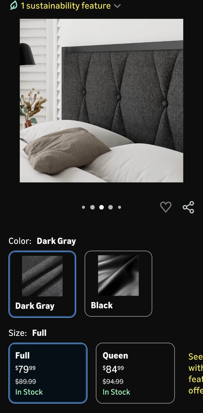 iPormis Full Size Metal Bed Frame Dark Gray - photo 3