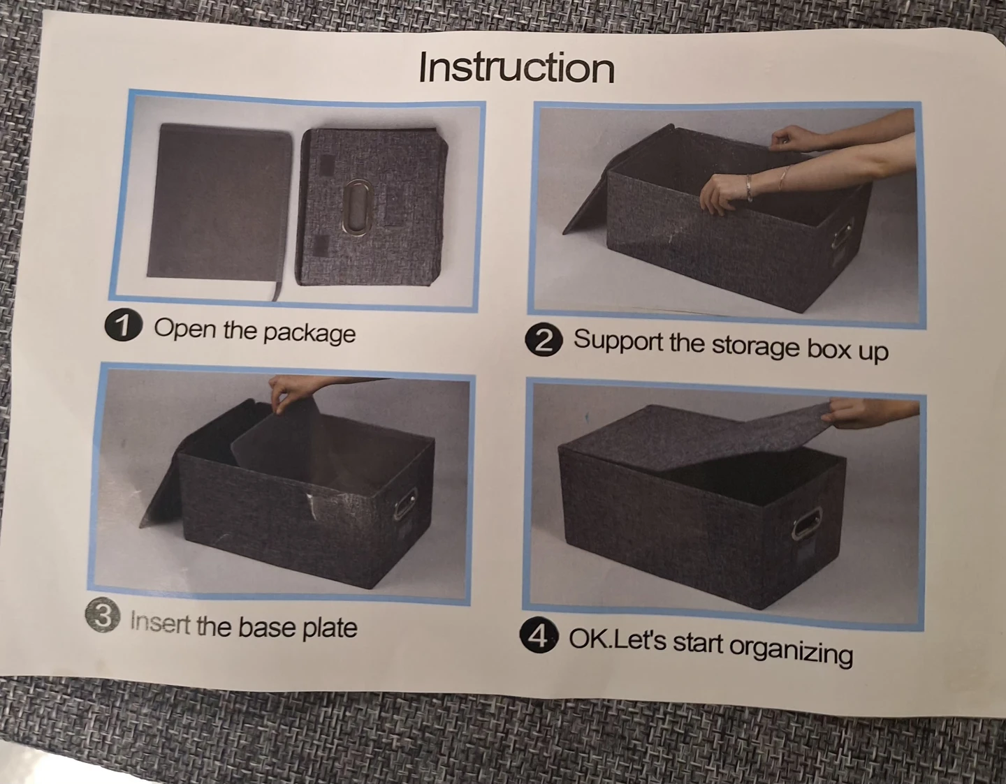 Set of 2 Fabric Storage Bins with Lids- Brand new - photo 3