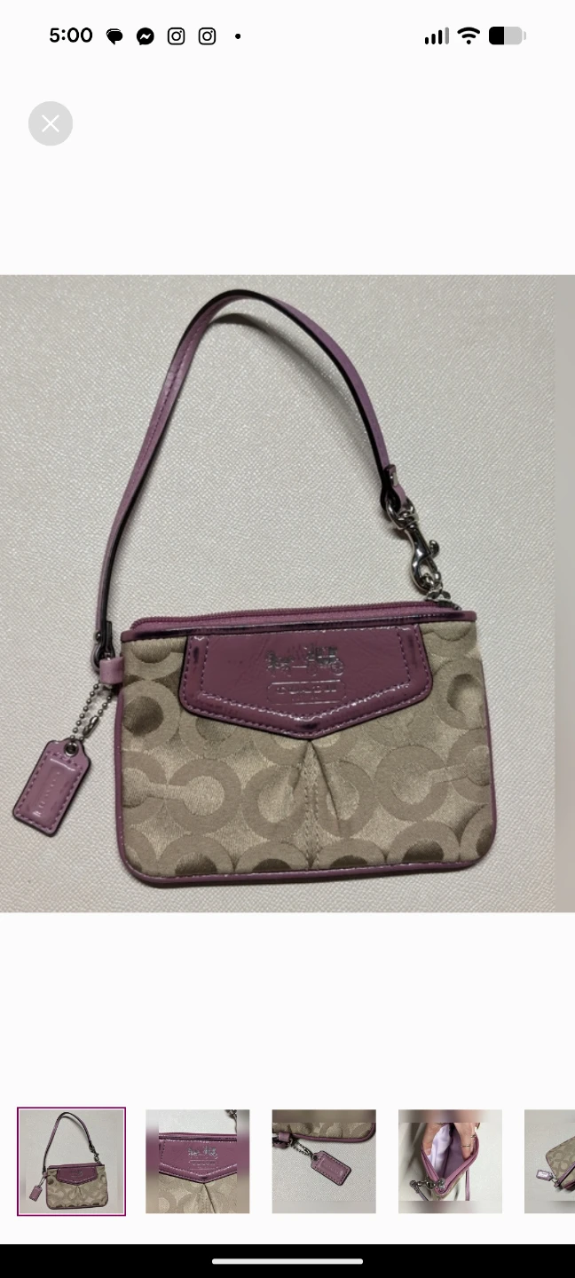Coach Wristlet Pouch - Signature C Monogram
