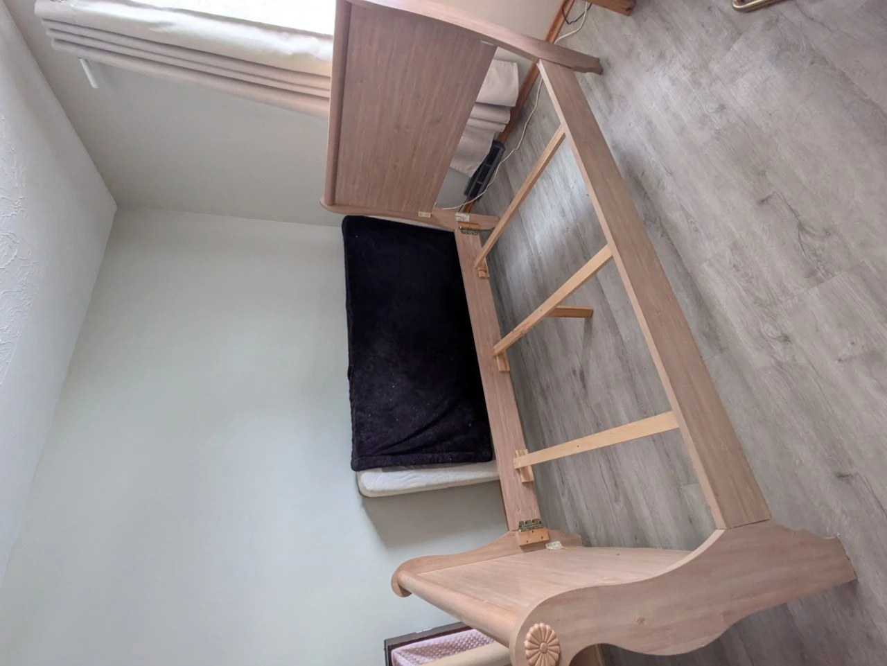 Wooden Sleigh Bed Frame - twin - photo 2