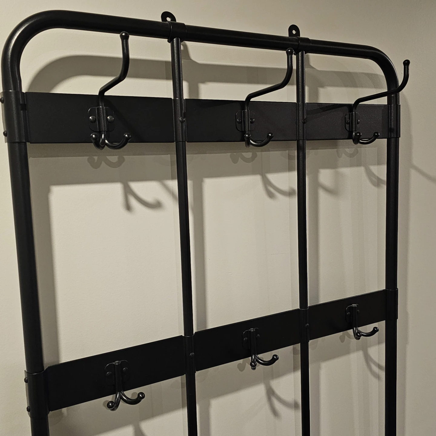 Ikea Black Metal Coat and Shoe Rack - photo 3