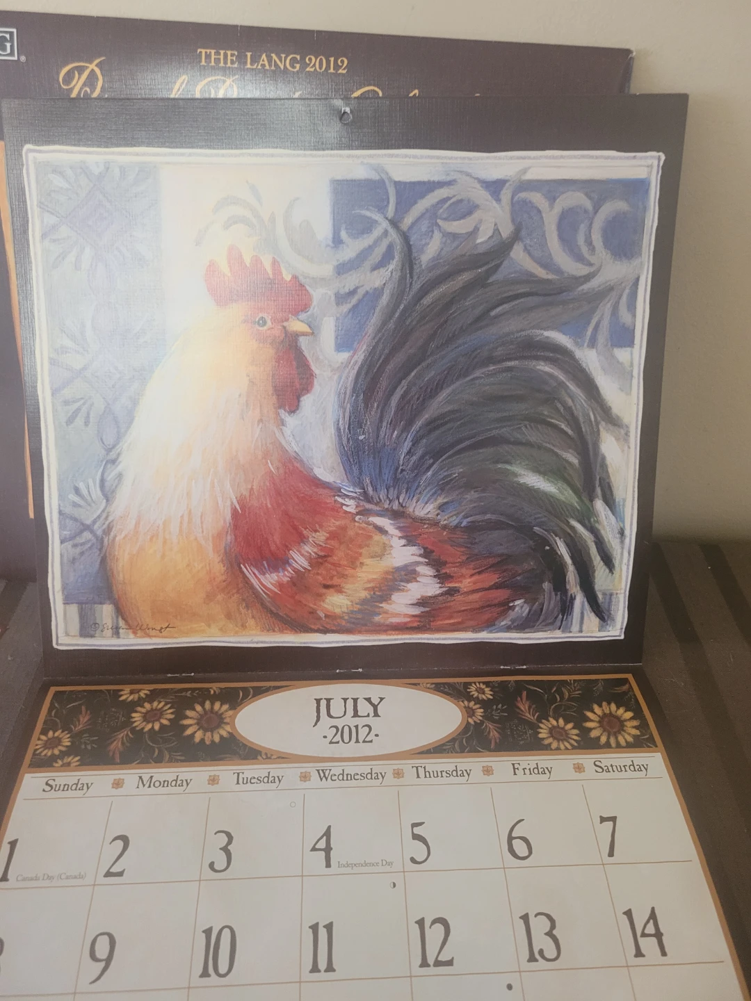 LANG 2012 Proud Rooster Wall Calendar Artwork by SUSAN WINGET - photo 5
