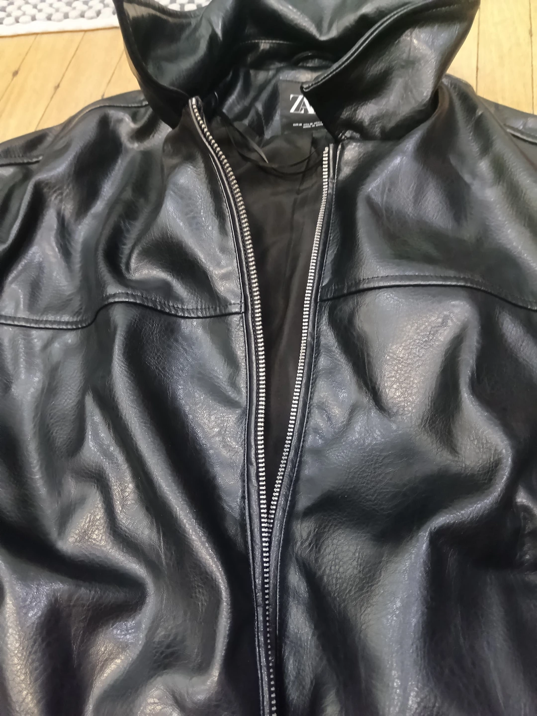 Zara Faux Leather Jacket - photo 3