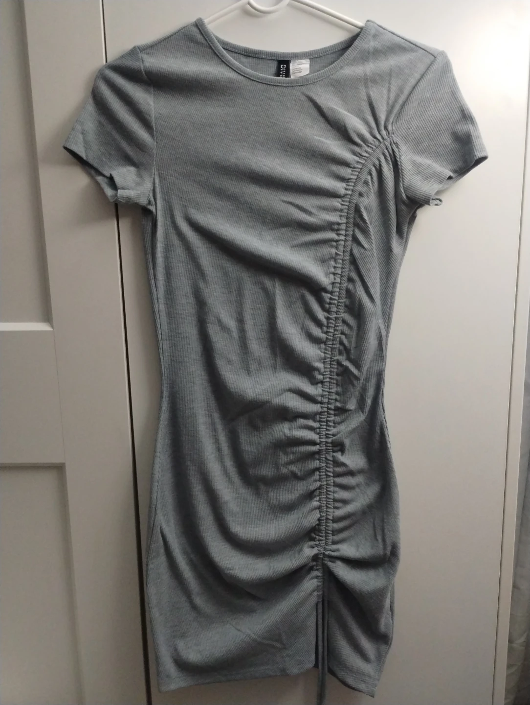 H&M Divided Grey Ruched Dress