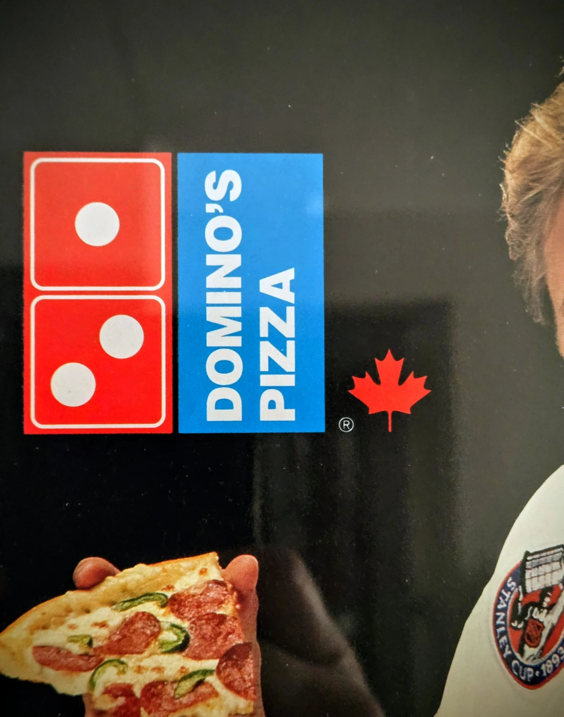 Vintage Framed 1994 Wayne Gretzky Domino's Pizza Ad. - photo 3