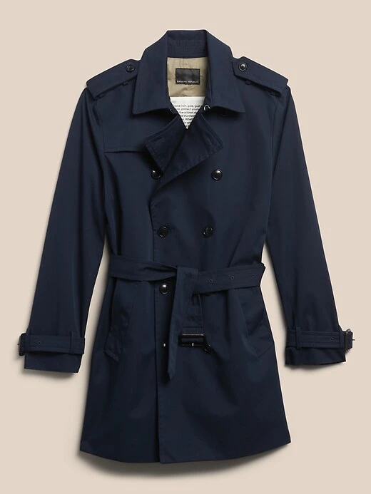 Banana Republic Navy Trench Coat - Size L