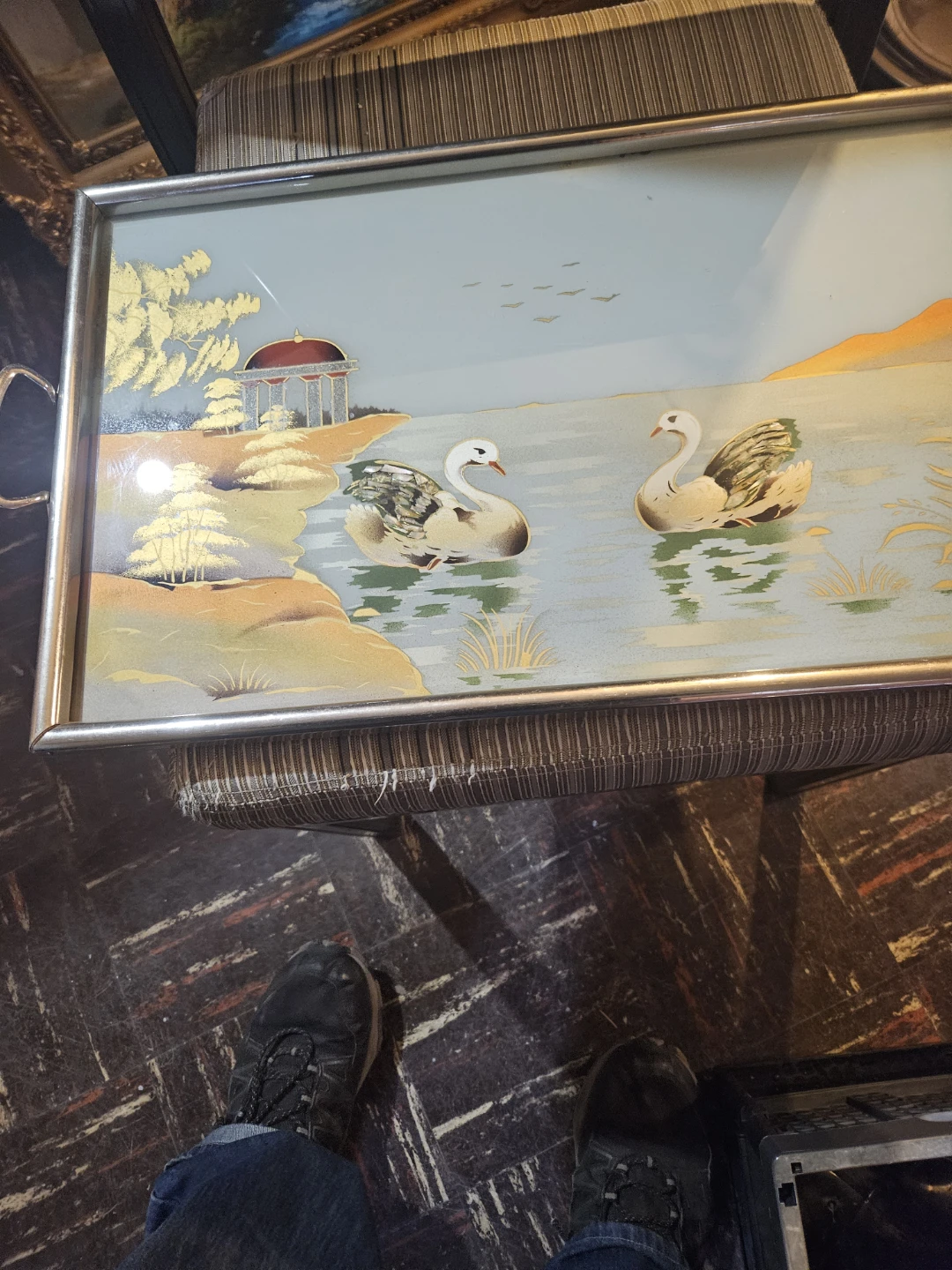 Decorative Serving Tray with Swans - photo 3