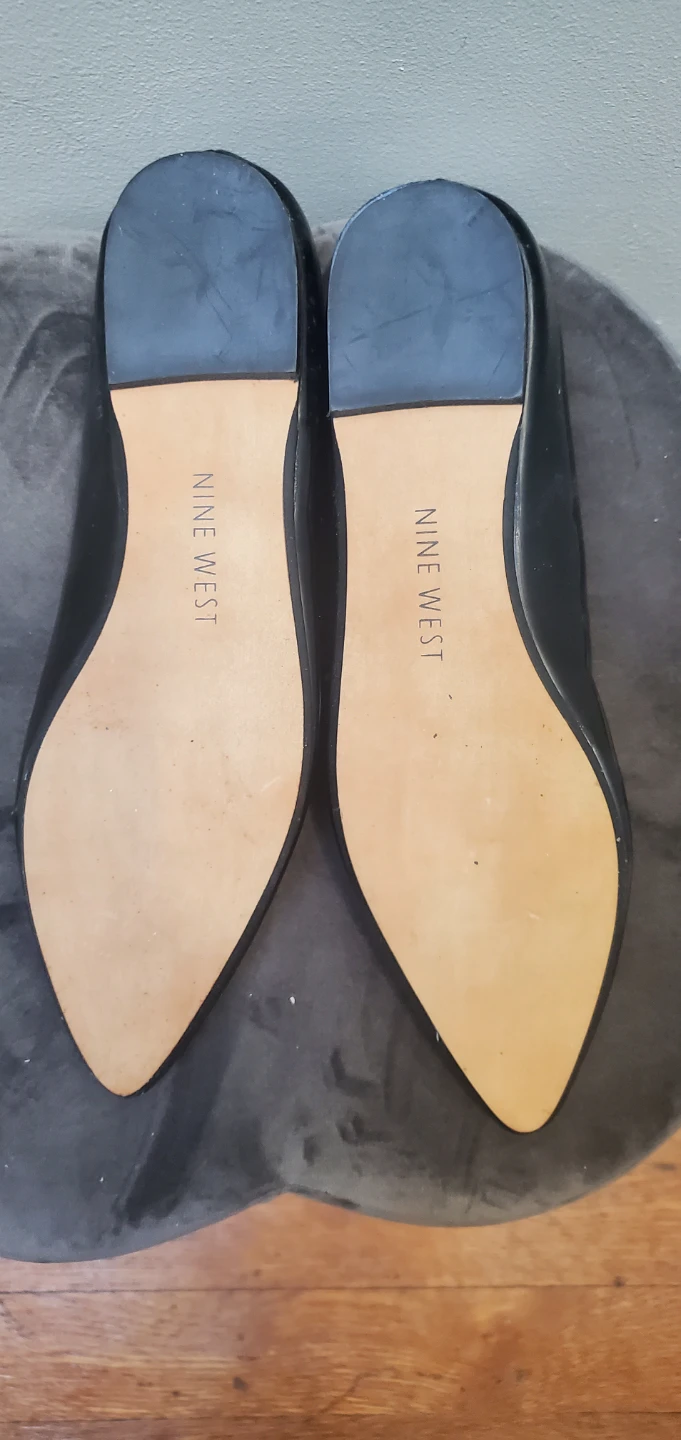 Black nine west pointed toe flat shoes - photo 4