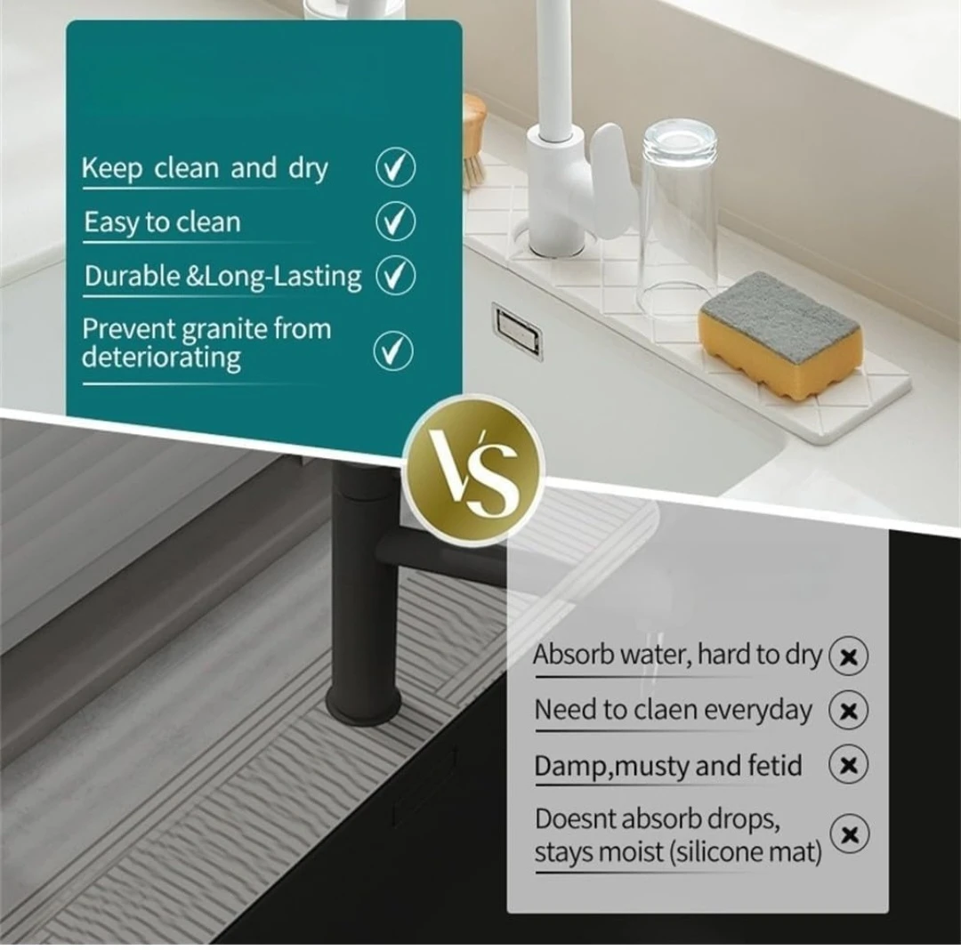 Diatomite Stone Drying Mat for Kitchen Sink - photo 4
