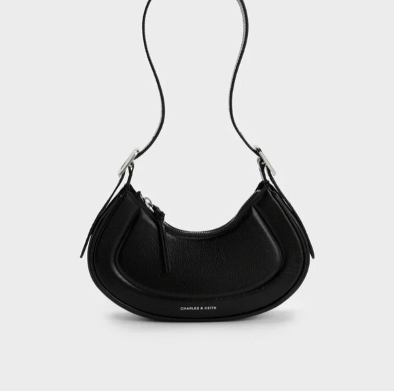 Charles & Keith Petra Curved Crossbody/Shoulder Convertible Bag - photo 2