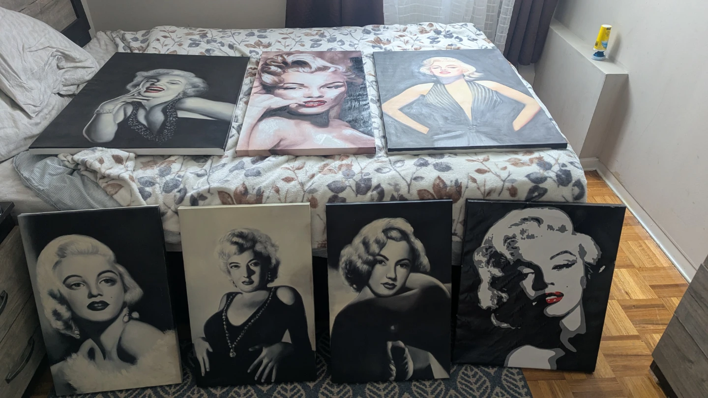 Marilyn Monroe Canvas Art Prints (Set of 6) - photo 3
