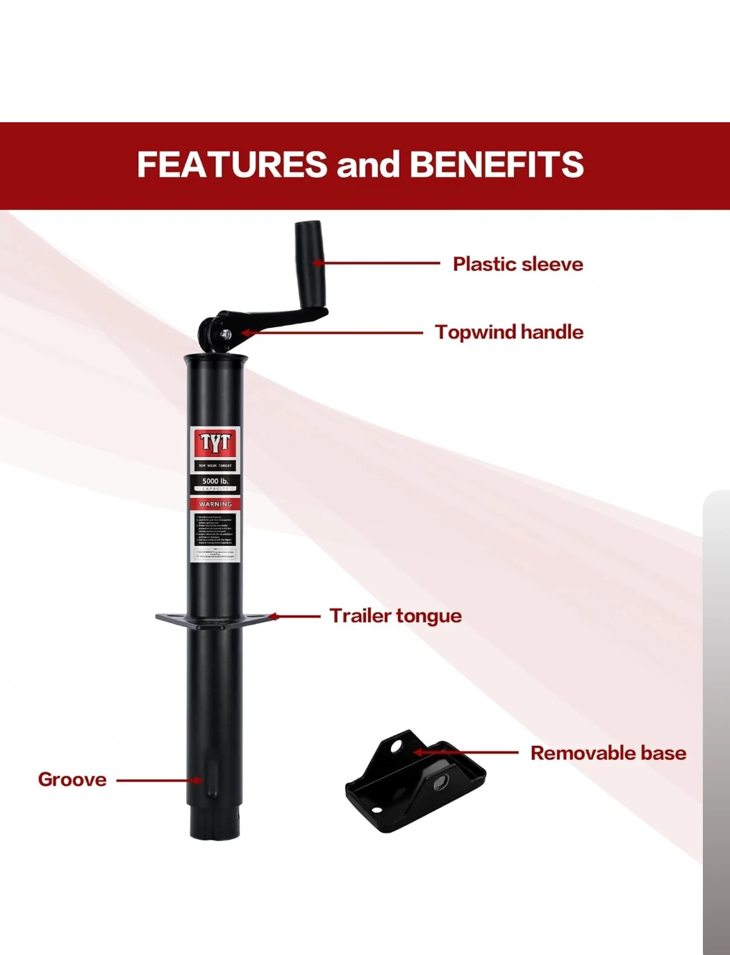 TYT 5000 lbs A-Frame Trailer Jack