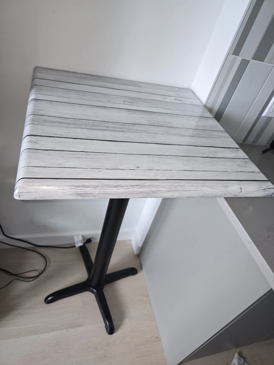 Square Bistro Table with Black Pedestal Base - photo 2