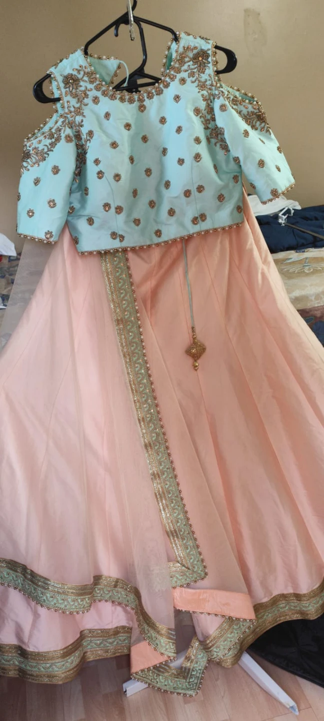 Embellished Cold Shoulder Crop Top & Skirt Set
