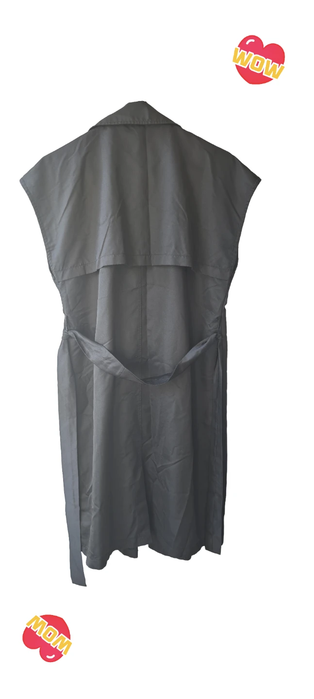 TRENDYOL Black Sleeveless Trench Coat - photo 2