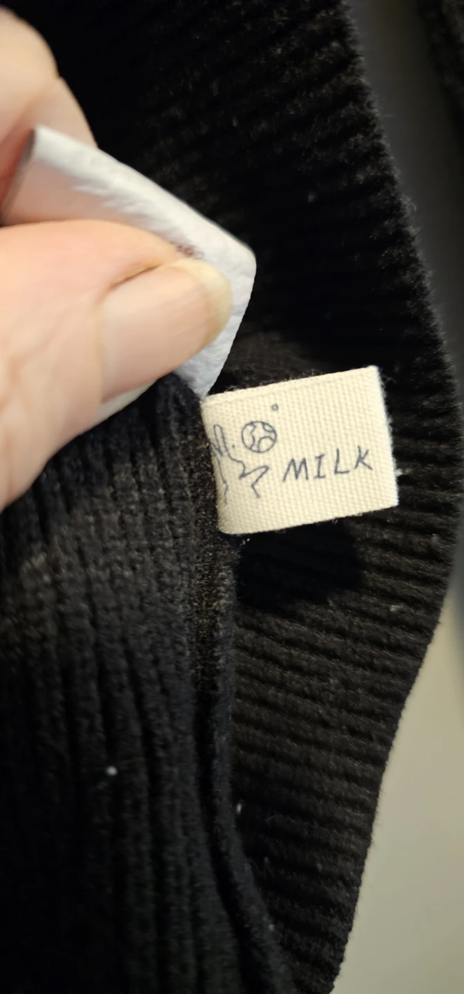 Rabbit Milk Black Turtleneck Sweater Size M - photo 2