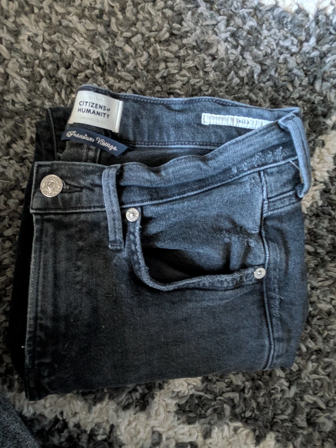 Citizens of Humanity Ella Jeans - Charcoal Grey - W25 L26 - photo 3