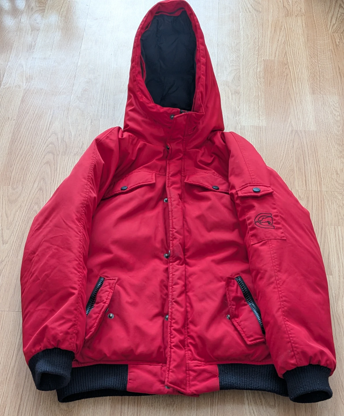 Ecko Unltd Red Puffer Jacket XXL (Fits M) Winter Coat Hooded