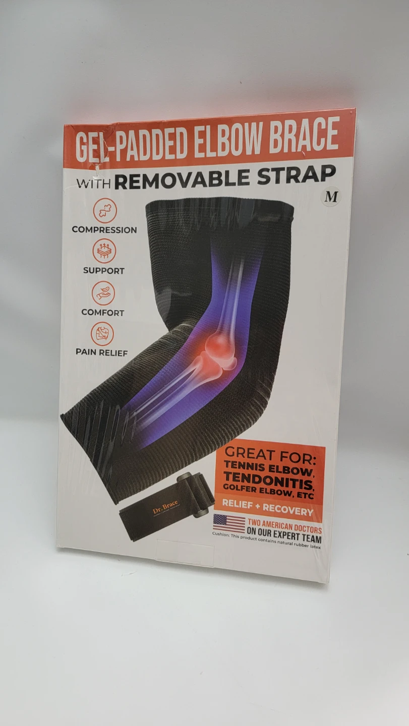 Dr Brace Elite Elbow Brace Compression Sleeve Gel Pad, Medium - photo 2