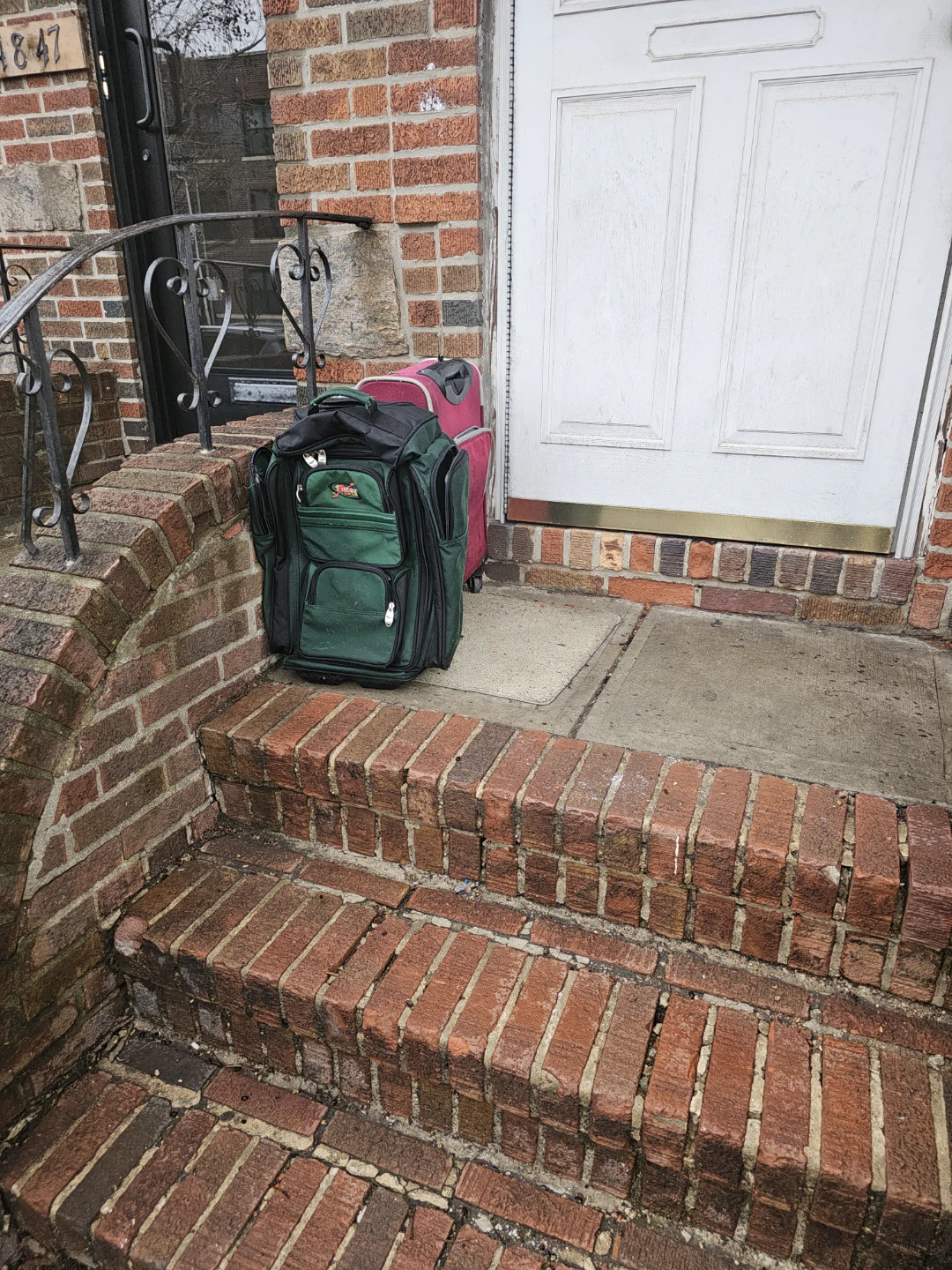 Green Travel Backpack & Red Rolling Suitcase - photo 2