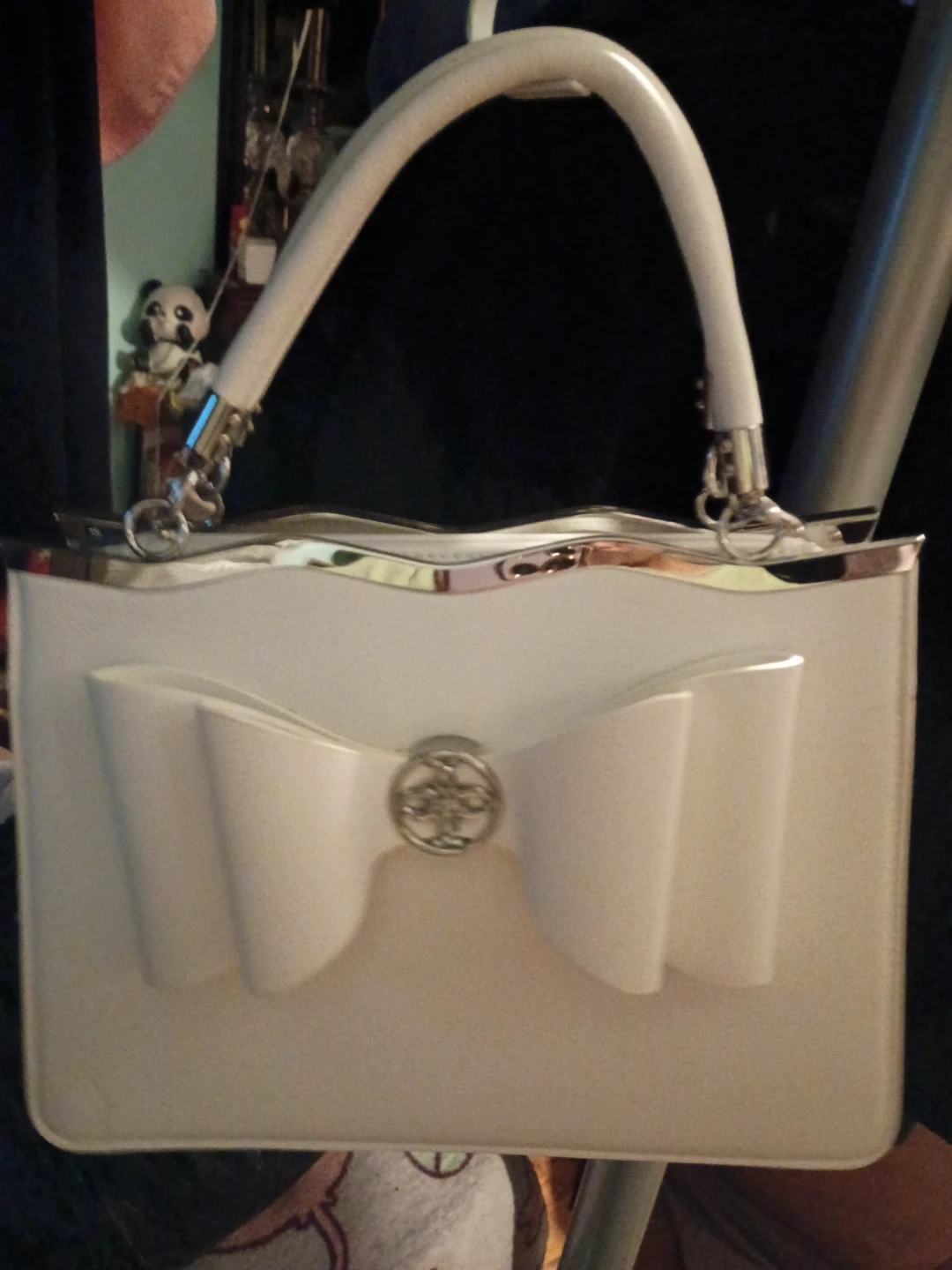 White Bow Handbag
