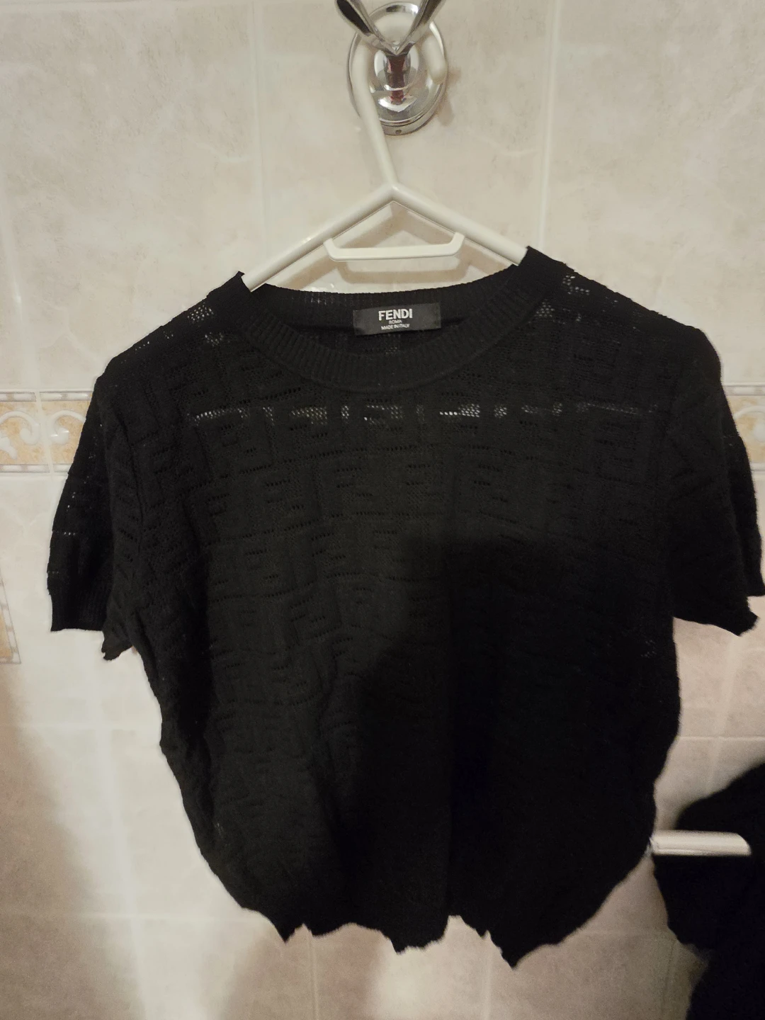 Fendi Black Knit Sweater size L