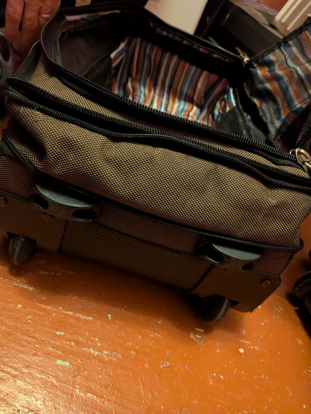 Brown Rolling Suitcase carry on - photo 3